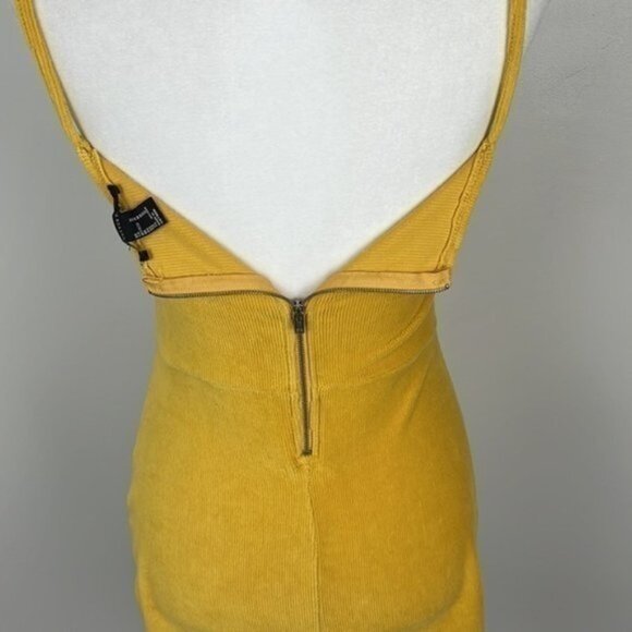 Forever 21 Yellow Tank Mini Bodycon Dress Size Medium - Picture 6 of 8